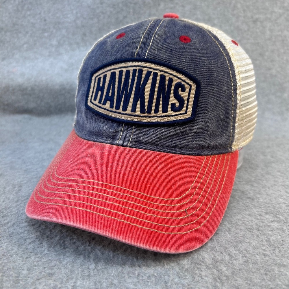 Hawkins Patch Unisex Blue Red Legacy Trucker Hat Adjustable Snapback OSFM